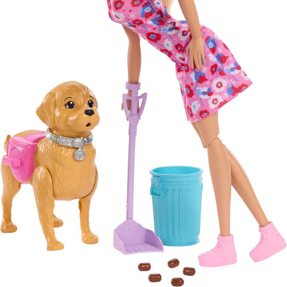 Barbie Walk & Potty Pup Toy Set with Barbie Malibu Doll