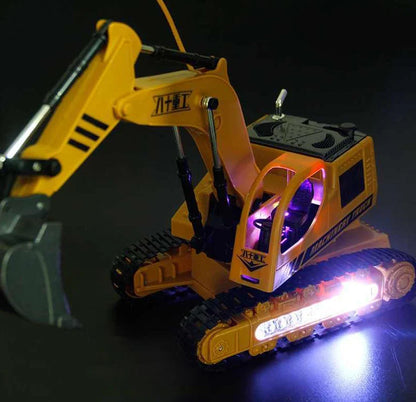 حفارة مجنزرة يتم التحكم فيها عن بعد، نموذج بمقياس 1:16، مع أضواء LED