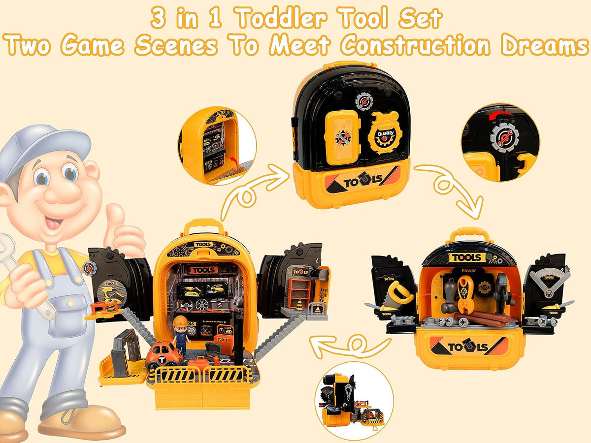 3 In1 Pretend Play Tool Toddler Tool Set