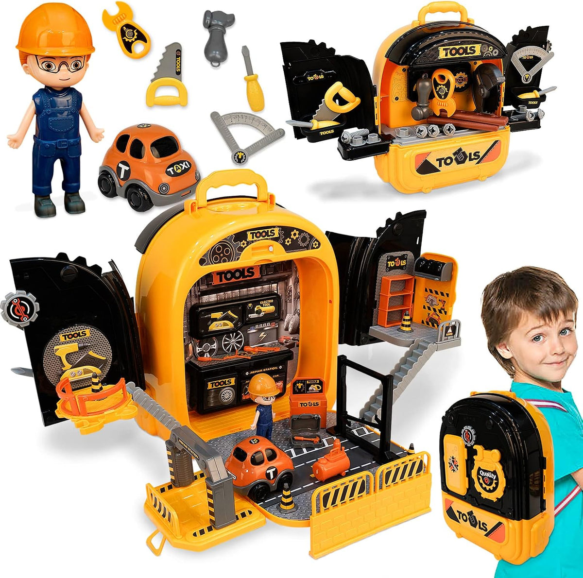 3 In1 Pretend Play Tool Toddler Tool Set