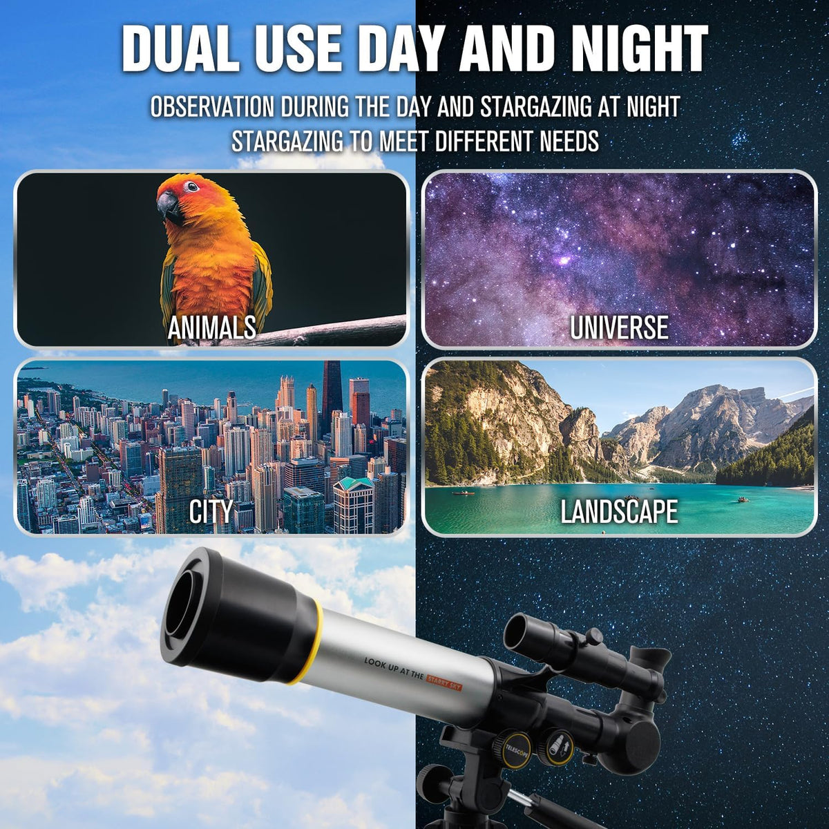 Telescope Look Up At The Starry Sky