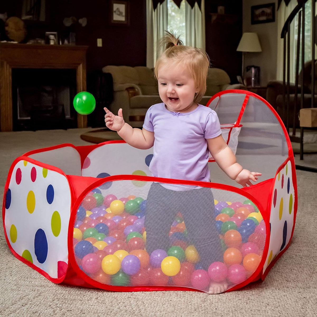 Ball  Play Tent With Basketball Hoop For Kids