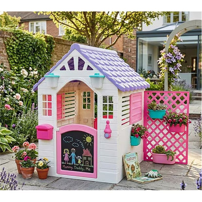 Garden Playhouse with Fence- Pink