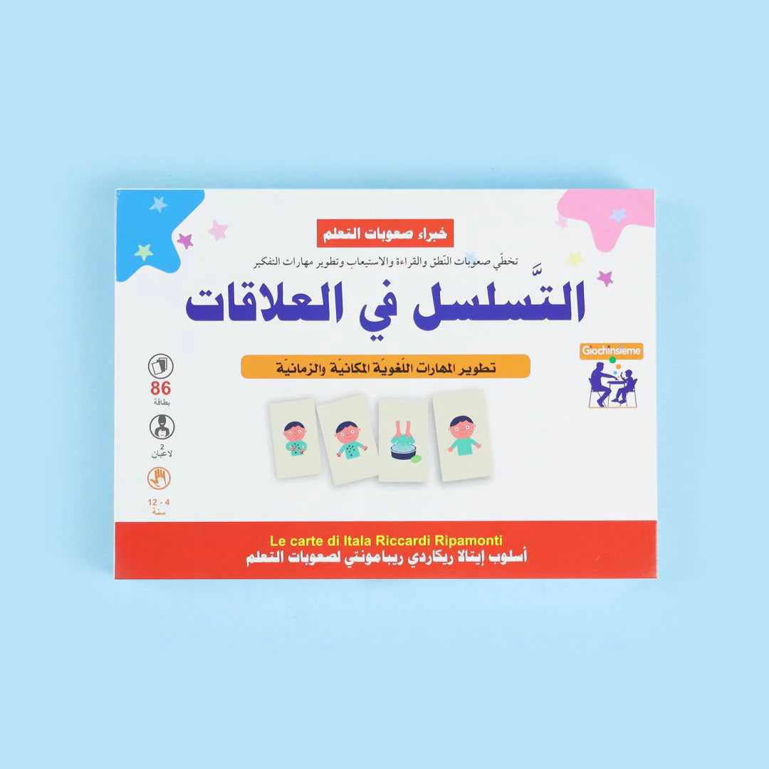 التسلسل في العلاقات (تطوير المهارات اللغوية المكانية والزمانية)