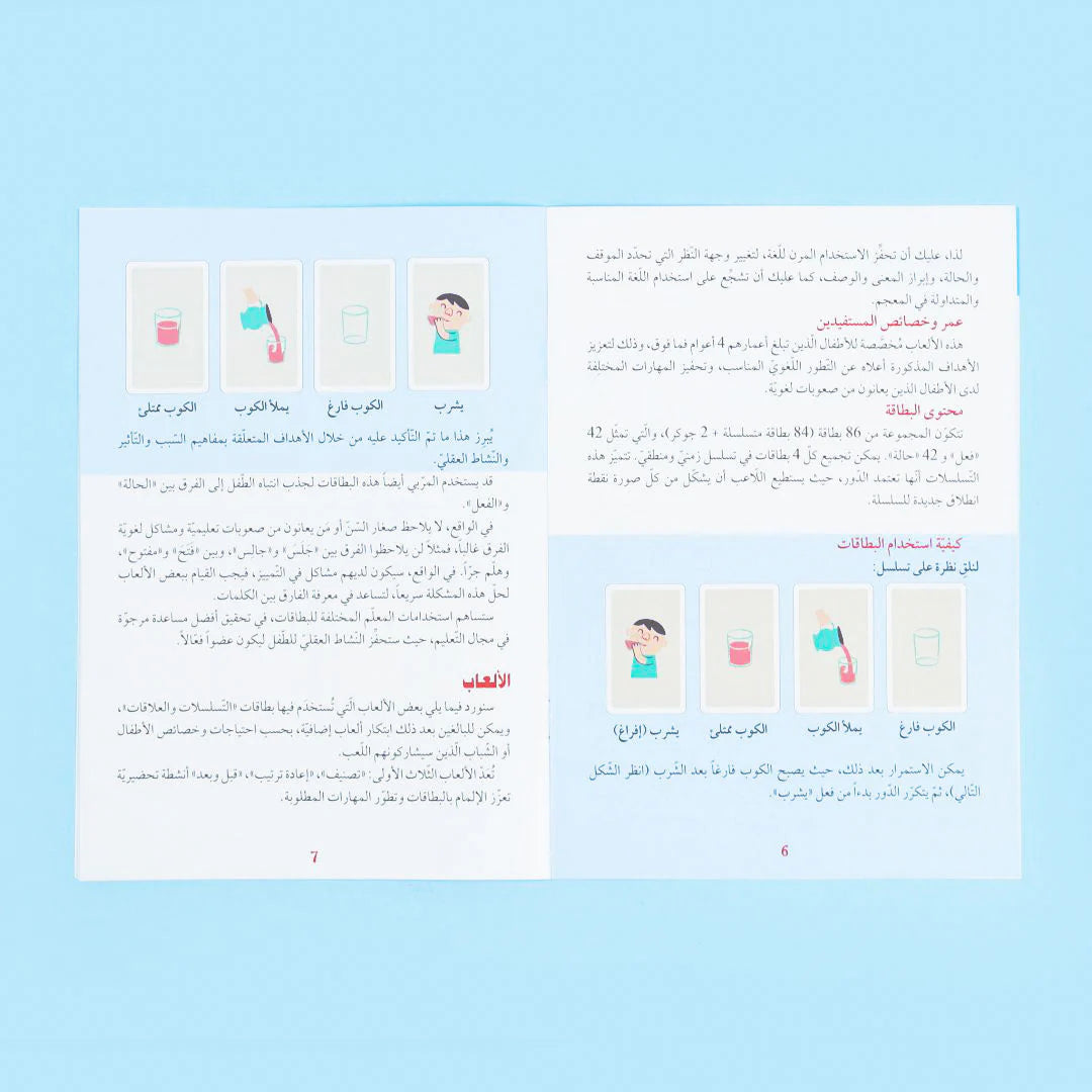 التسلسل في العلاقات (تطوير المهارات اللغوية المكانية والزمانية)