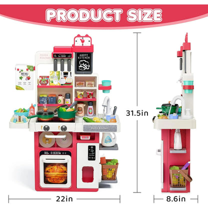 Kitchen Little chef play series Set, 63-Piece