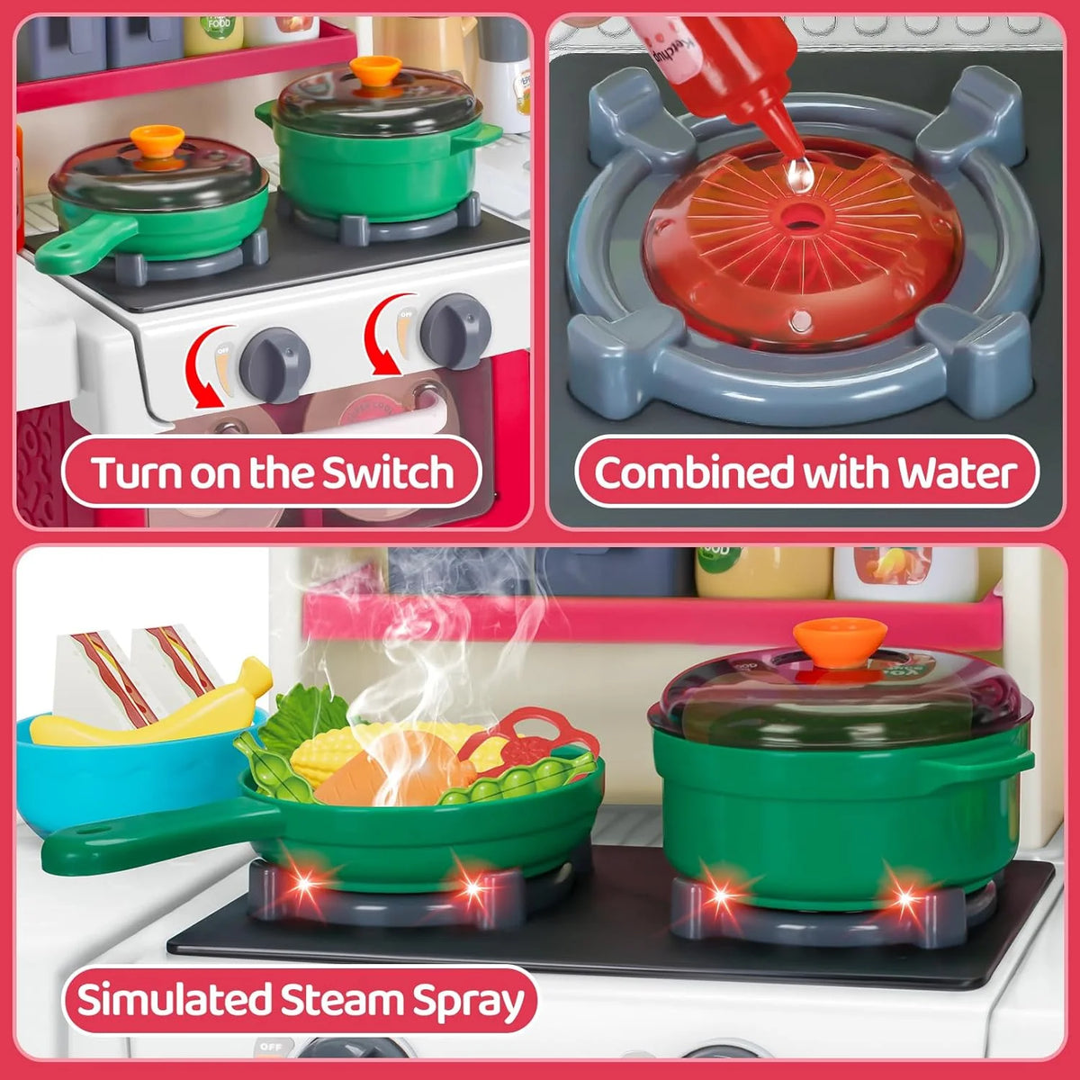 Kitchen Little chef play series Set, 63-Piece