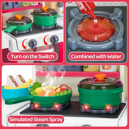 Kitchen Little chef play series Set, 63-Piece