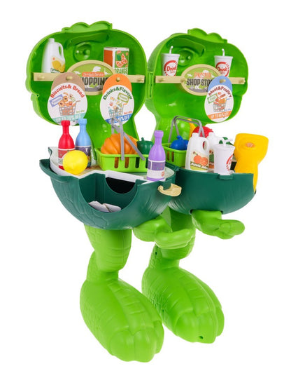 Tyrannosaurus Shop Store Play House Set – 2-in-1 Dinosaur Pretend Play Toy, 46 Pieces (Ages 3+)