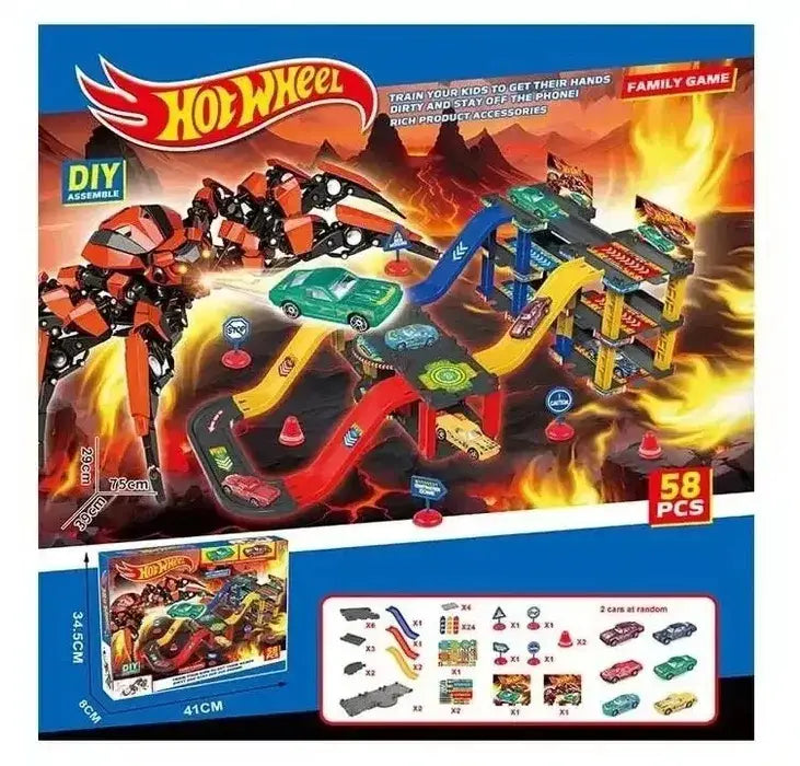 Flaming Spider Car Track Set