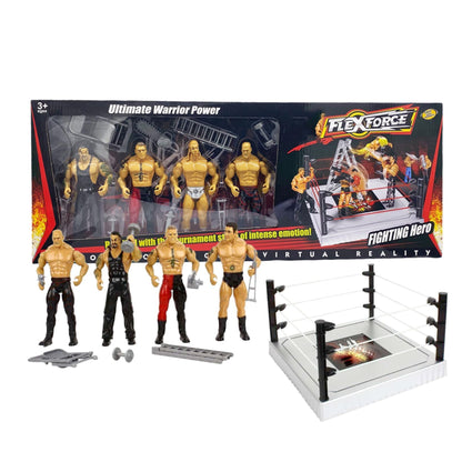 Wrestling Arena Playset with Wrestlers