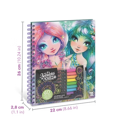 Black Pages Coloring Book (Neon ink)