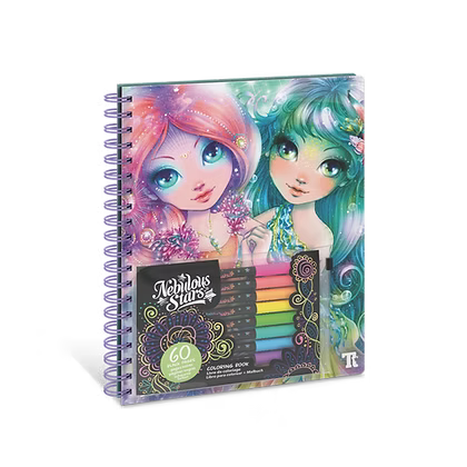Black Pages Coloring Book (Neon ink)