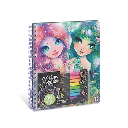 Black Pages Coloring Book (Neon ink)