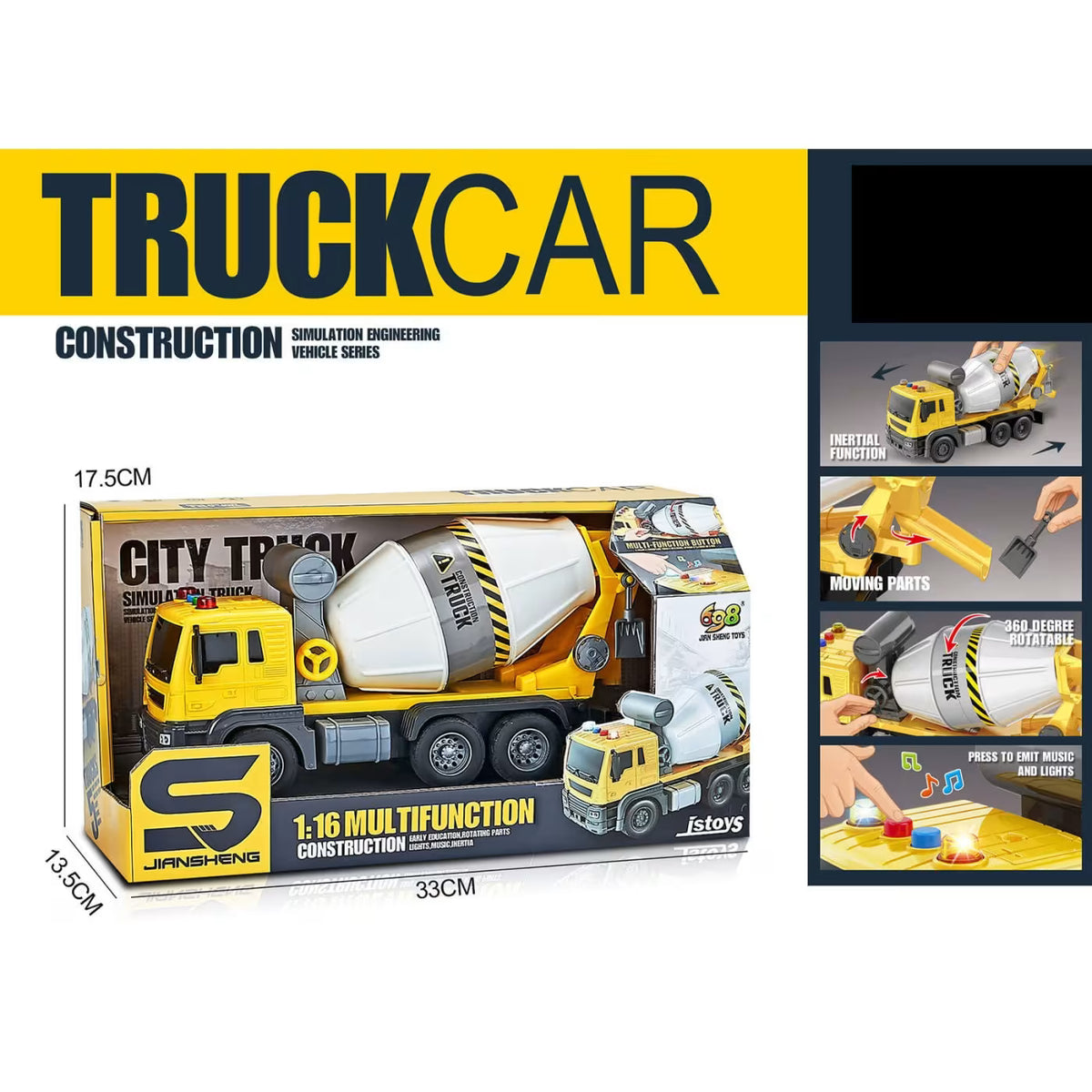 Choice Concrete Mixer 1:16 With Lights And Sounds