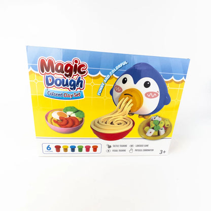 Magic Dough Penguin Noodle Clay Set 6 Colors