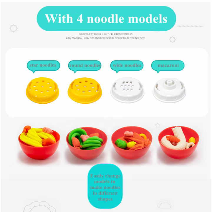 Magic Dough Clay set, with spaghetti making tool