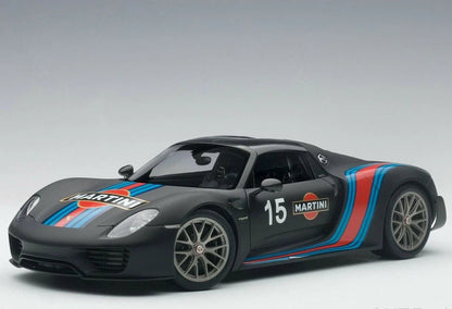 1:18 Scale Die-Cast Porsche 918 Spyder Martini Racing Limited Edition Model Car with Sound and Light