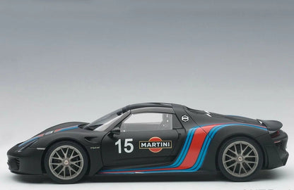 1:18 Scale Die-Cast Porsche 918 Spyder Martini Racing Limited Edition Model Car with Sound and Light